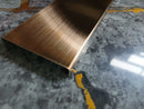 Profil inox U, 5 CM,  lungime 244 ml, BRONZ satin