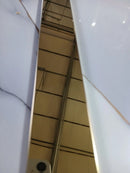 Profil inox U, 5 CM,  lungime 244 ml, GOLD oglinda