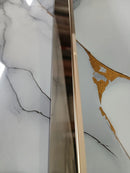Profil inox U, 5 CM,  lungime 244 ml, GOLD oglinda
