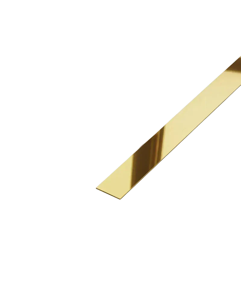 Profil platbanda, inox, auriu, oglinda, 2700 x 30 x 0.6 mm- q-home.ro