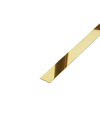 Profil platbanda, inox, auriu, oglinda, 2700 x 20 x 0.6 mm- q-home.ro