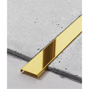 Profil inox U gold lucios , 244 x 5 cm