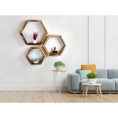 Rafturi Hexagonale 100% Lemn Natural- Livrare rapida !
