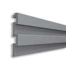 Riflaj decorativ din polimer dur, gri, D 402-302  290 x 11,5 x 0,8 cm