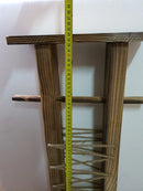 Suport din lemn natural pentru hartie igienica, 64 x 33 x 10 cm