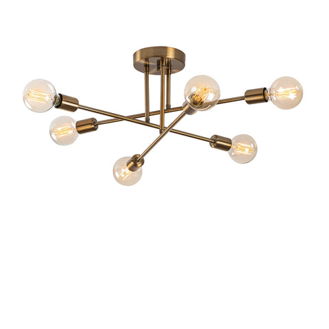 Lustra Sheen, 64 x 64 x 30 cm, metal, Auriu- q-home.ro