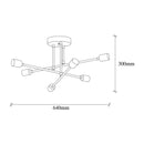 Lustra Sheen, 64 x 64 x 30 cm, metal, Auriu- q-home.ro