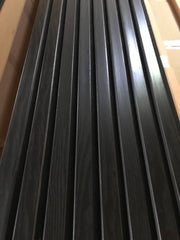 Panouri acustice  decorative - lamele polimer dur, Negru, LAN 105, 280 x 35 x 1,8 cm
