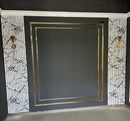 Riflaj decorativ din polistiren, alb / negru, LBX 012, 270 x 60 x 1,5 cm- q-home.ro