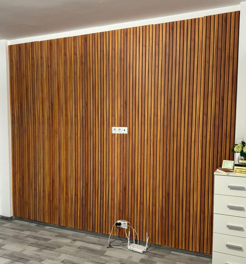 Riflaj decorativ din polistiren, imitatie lemn, LBX 001, 270 x 60 x 1,5 cm- q-home.ro