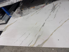 PANOU DECORATIV PVC imitatie marmura CARRARA GOLD, 122 x 270 cm