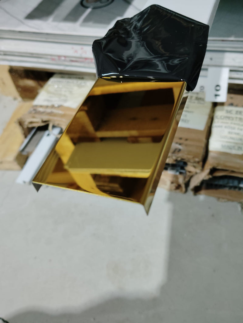 Profil inox U gold lucios , 244 x 5 cm