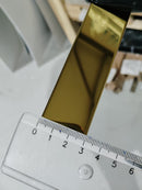 Profil inox U gold lucios , 244 x 3 cm