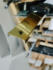 Profil inox U gold lucios , 244 x 3 cm