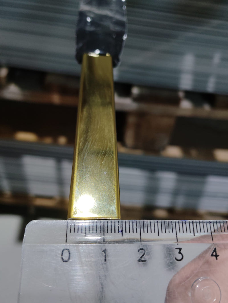 Profil inox U gold lucios , 244 x 1,5 cm
