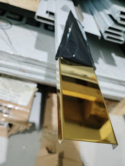 Profil inox U gold lucios , 244 x 4 cm