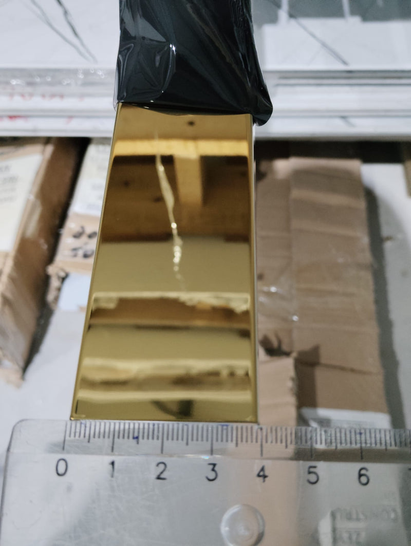 Profil inox U gold lucios , 244 x 4 cm