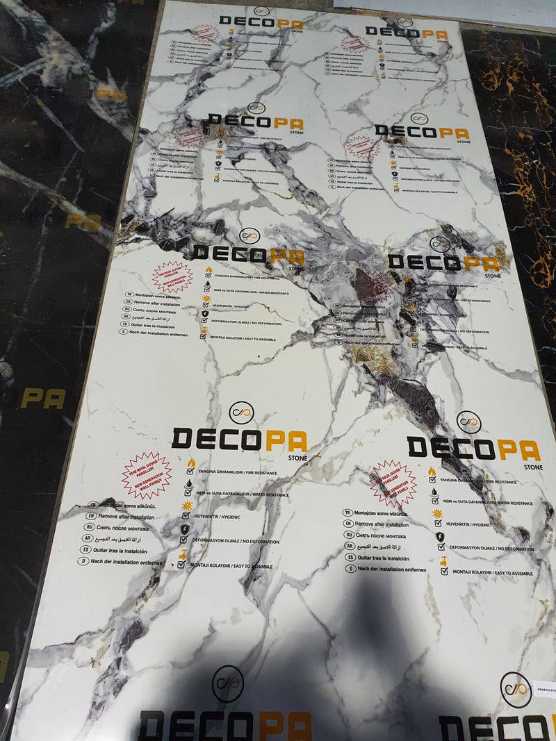 PANOU PVC- SM ARABESCATO WHITE , 122 x 270 cm