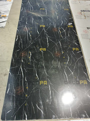 PANOU DECORATIV PVC imitatie marmura TOROS BLACK, 122 x 270 cm