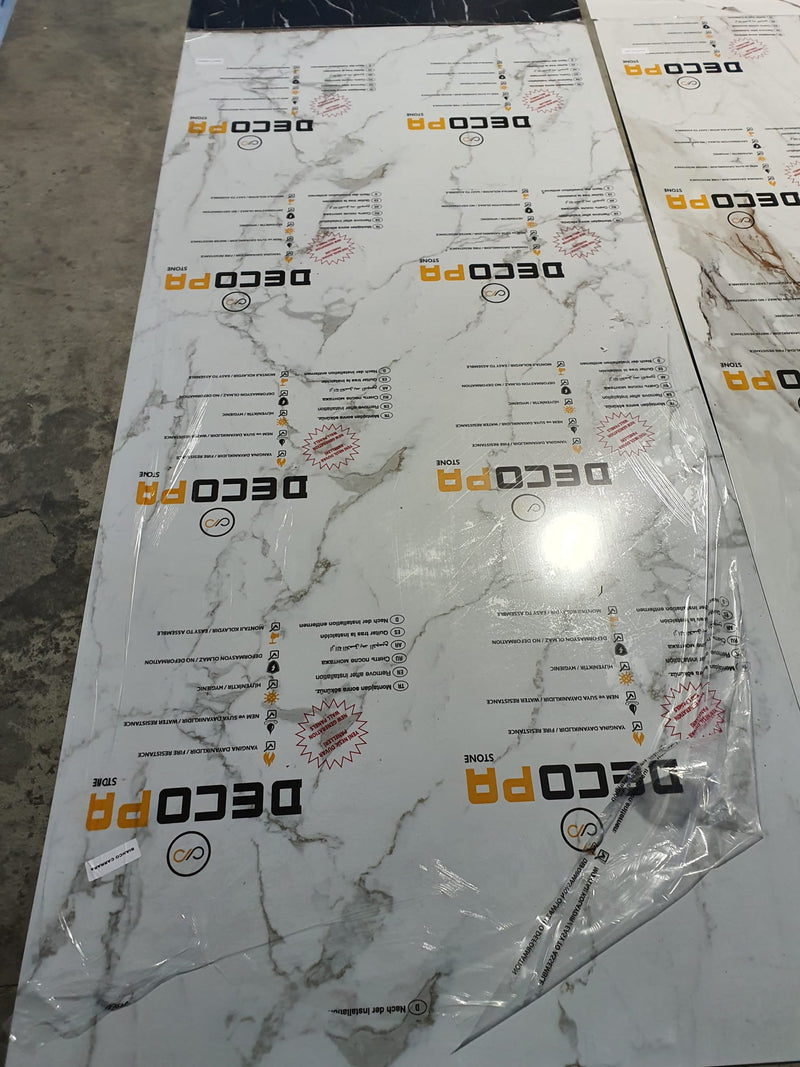PANOU DECORATIV PVC imitatie marmura BİANCO CARRARA, 122 x 244 cm