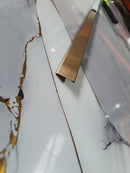 Profil inox T, pentru imbinari 2 CM lungime 244 ml, gold SATIN
