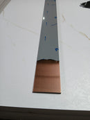Profil inox U, 10 CM,  lungime 244 ml, BRONZ satin