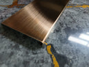 Profil inox U, 5 CM,  lungime 244 ml, BRONZ satin