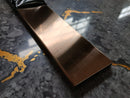 Profil inox U, 5 CM,  lungime 244 ml, BRONZ satin