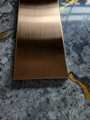 Profil inox U, 5 CM,  lungime 244 ml, BRONZ satin