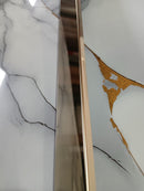 Profil inox U, 5 CM,  lungime 244 ml, GOLD oglinda