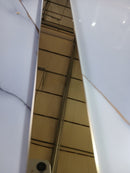 Profil inox U, 5 CM,  lungime 244 ml, GOLD oglinda