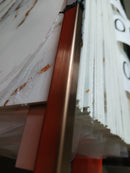 Profil inox , 10x10 mm,  lungime 244 ml, BRONZ satin