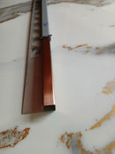 Profil inox , 10x10 mm,  lungime 244 ml, BRONZ satin