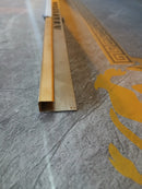 Profil inox , 10x10 mm,  lungime 244 ml, GOLD satin