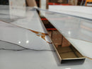 Profil inox U, 32 MM,  lungime 270 m, GOLD oglinda
