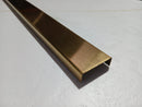 Profil inox U , 23 MM,  lungime 244 cm, GOLD satin