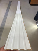 Riflaj decorativ MDF, Line white,280x13,5 cm
