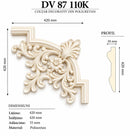 Colțar decorativ din poliuretan DV 87 110K – 42 × 42 × 3,5 cm
