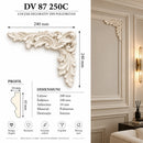 Colțar decorativ din poliuretan DV 87 250C – 24 × 24 × 1,4 cm