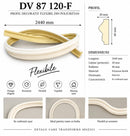 Profil decorativ flexibil din poliuretan DV 87 120-F – 244 × 4 × 2 cm