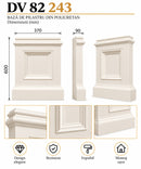 Bază decorativă de pilastru din poliuretan DV 82 243