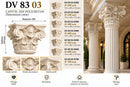 Capitel decorativ din poliuretan DV 83 03 – pentru stâlpi rotunzi