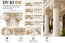 Capitel decorativ din poliuretan DV 83 03C – pentru stâlp rotund