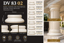 Bază / Capitel decorativ din poliuretan DV 83 02 – pentru stâlpi rotunzi
