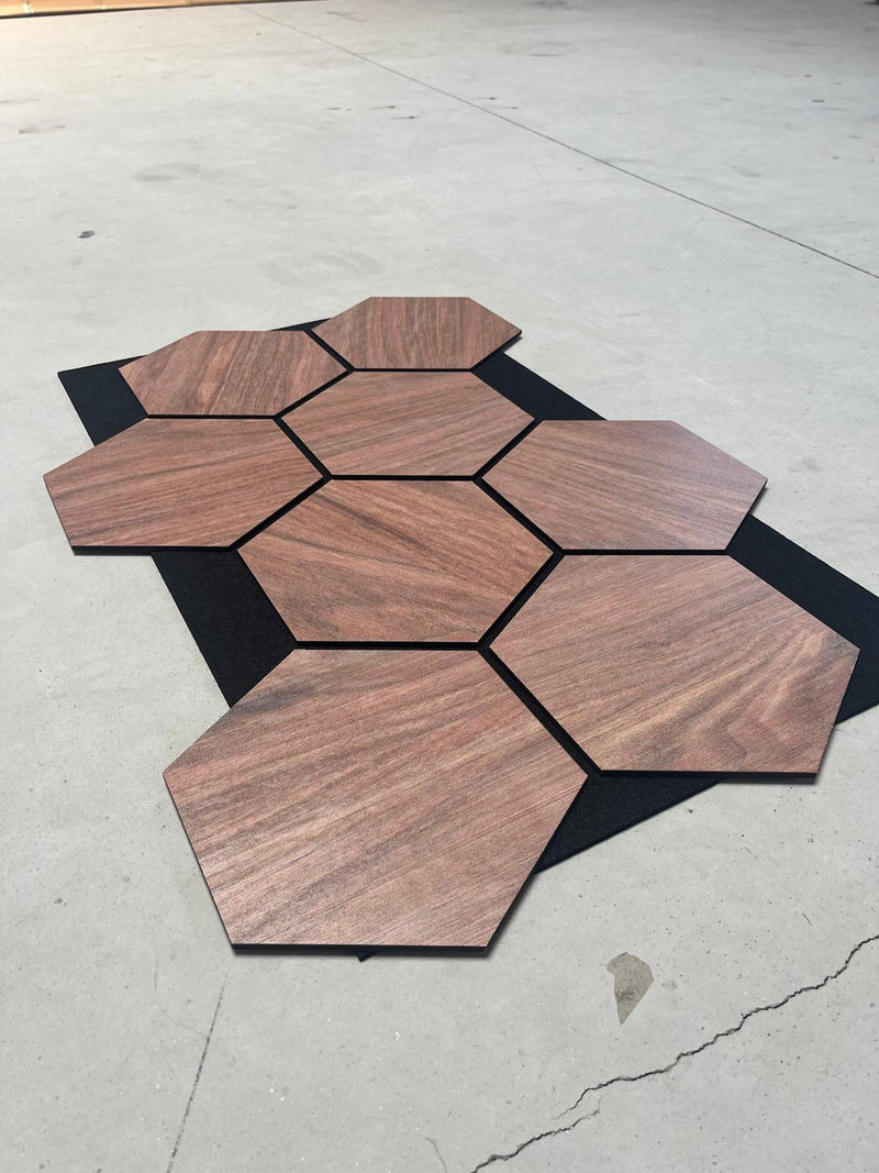 PANOU ACUSTIC HEXAGON MDF  - LAN 603 - 87,2 X 57,9 X 1 cm- q-home.ro