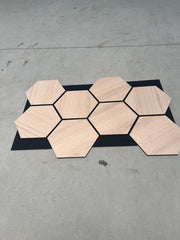 PANOU ACUSTIC HEXAGON MDF  - LAN 606 - 87,2 X 57,9 X 1 cm- q-home.ro