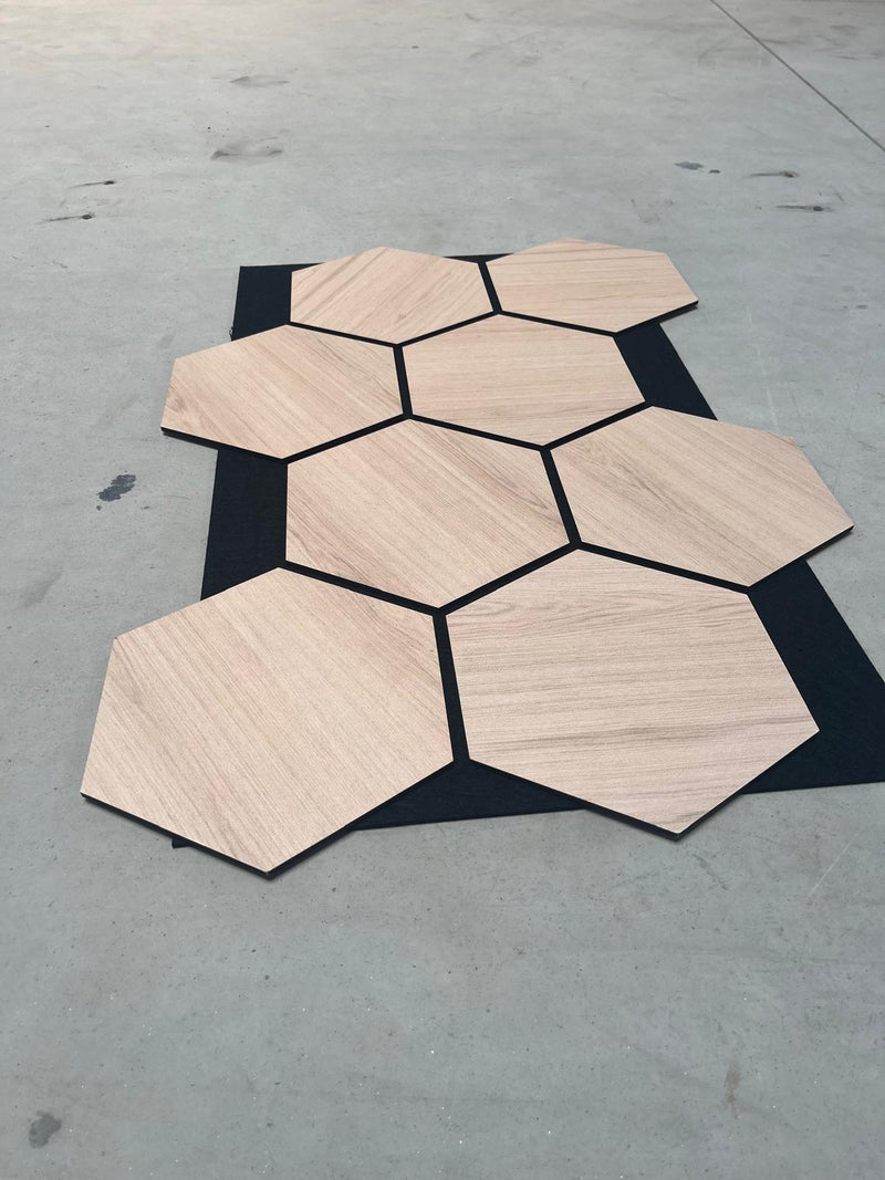 PANOU ACUSTIC HEXAGON MDF  - LAN 606 - 87,2 X 57,9 X 1 cm- q-home.ro