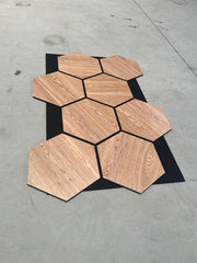 PANOU ACUSTIC HEXAGON MDF  - LAN 607 - 87,2 X 57,9 X 1 cm- q-home.ro