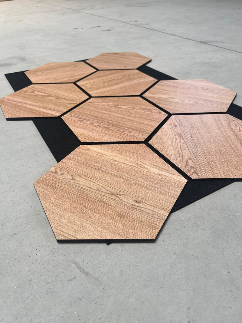 PANOU ACUSTIC HEXAGON MDF  - LAN 607 - 87,2 X 57,9 X 1 cm- q-home.ro