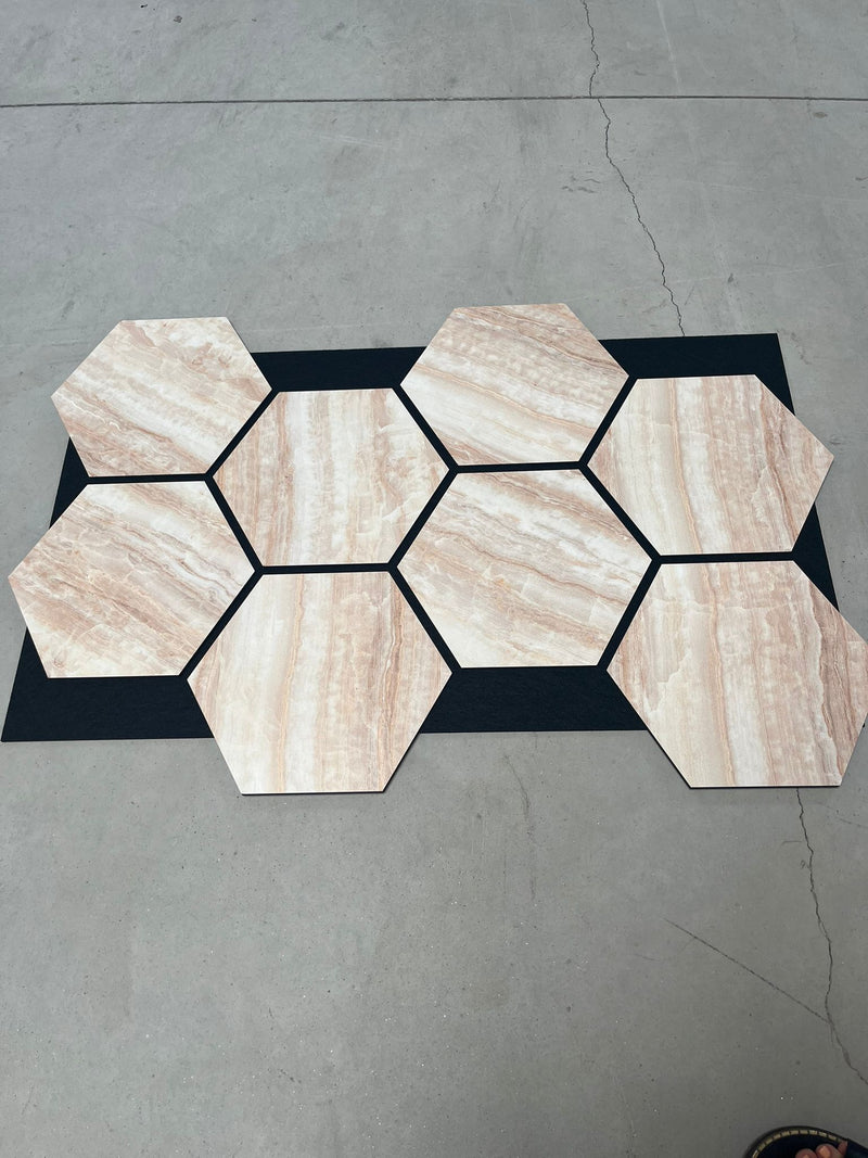 PANOU ACUSTIC HEXAGON MDF - LAN 705- 87,2 X 57,9 X 1 cm- q-home.ro